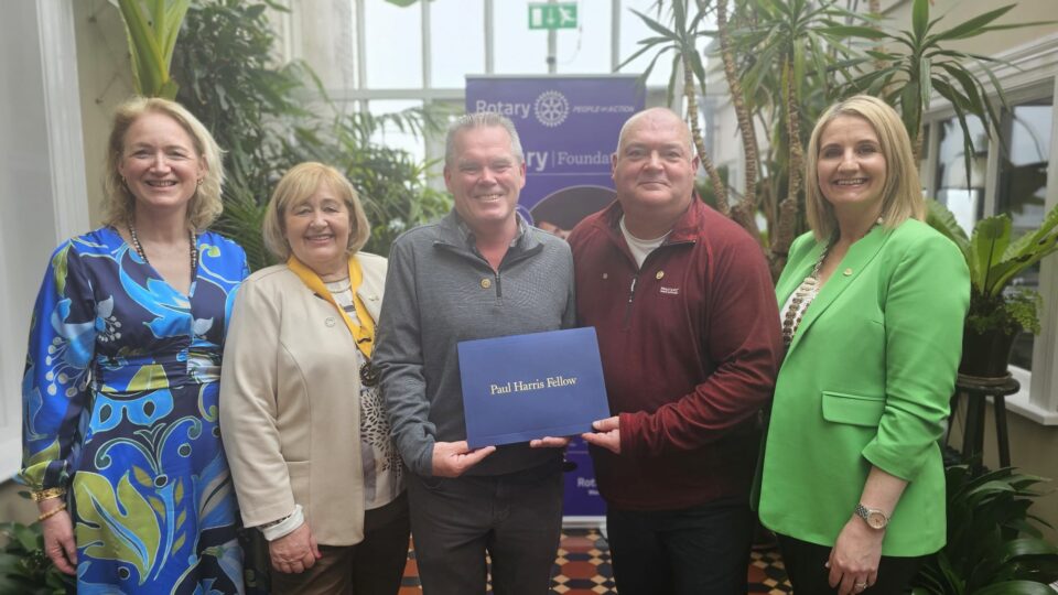 Rotarians Chris Nial and Michael Tierney Honoured with Paul Harris Pins